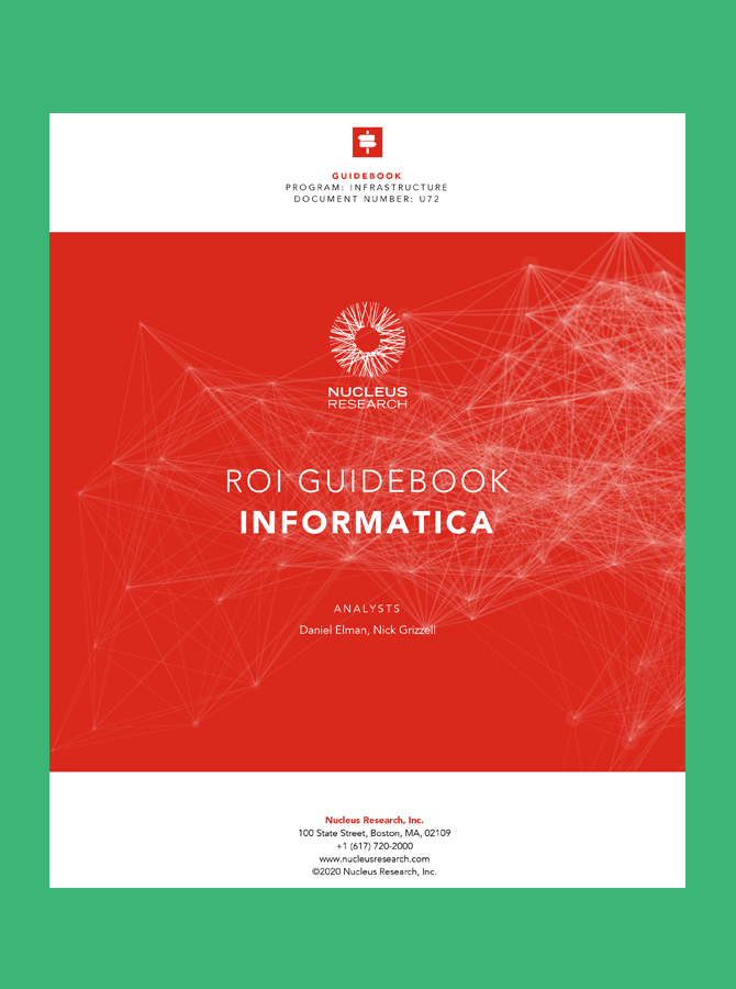 Nucleus Research ROI Guidebook Informatica